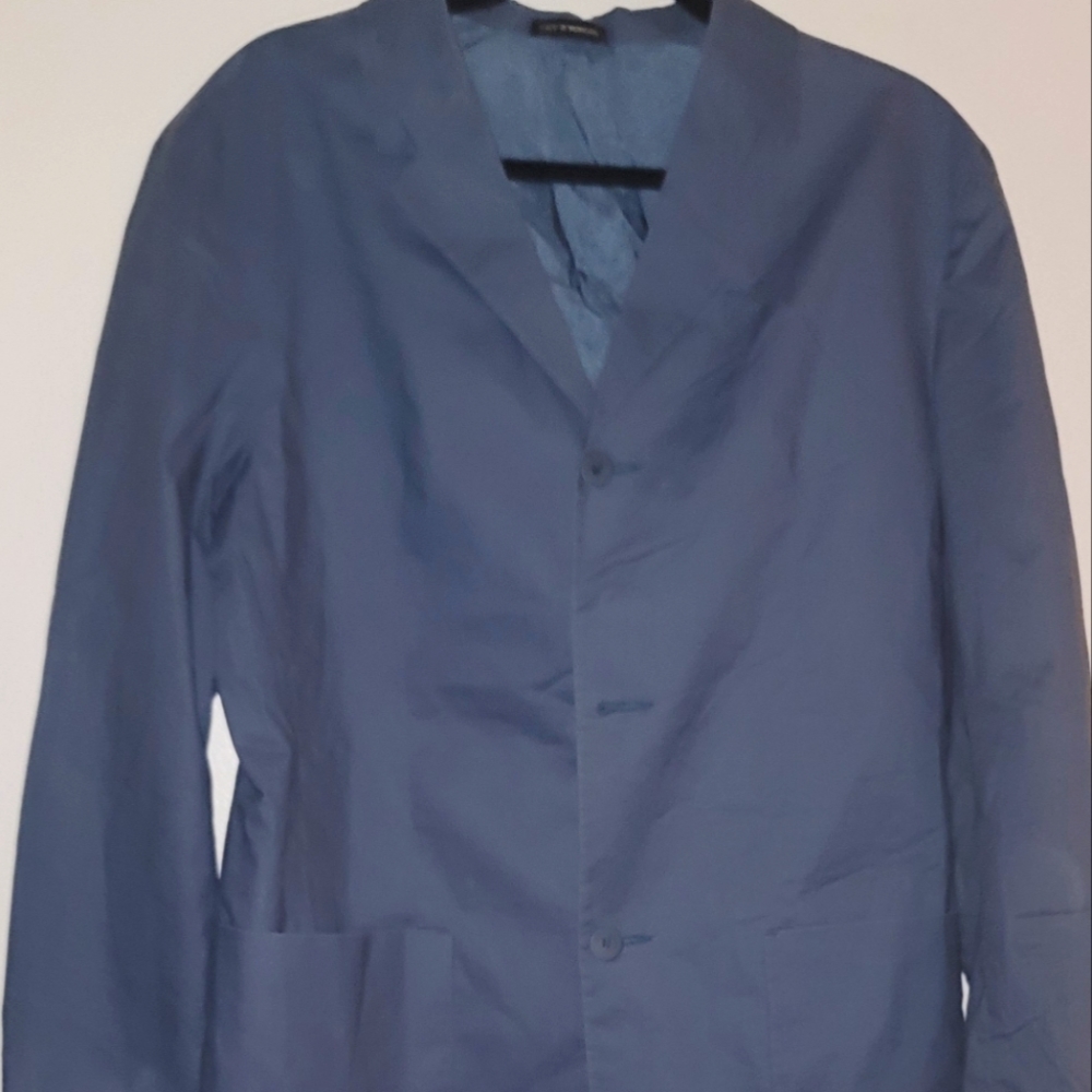 BCBG MAXAZRIA Lt Blue Mens 100% Cotton Suit Jacket 40 Long/ Pants 32 Waist